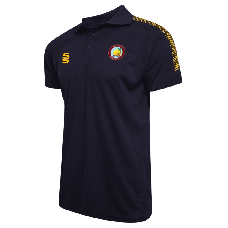 Women's Dual Solid Colour Polo : Navy