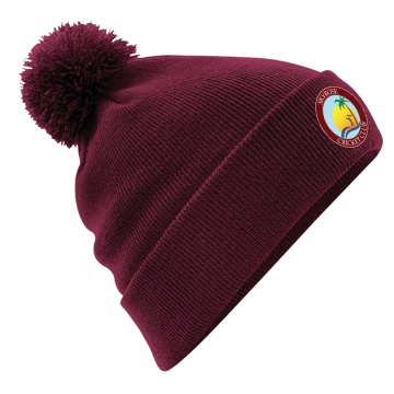 Original Pom Pom Beanie : Maroon